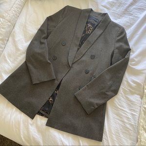 Dark grey checked blazer